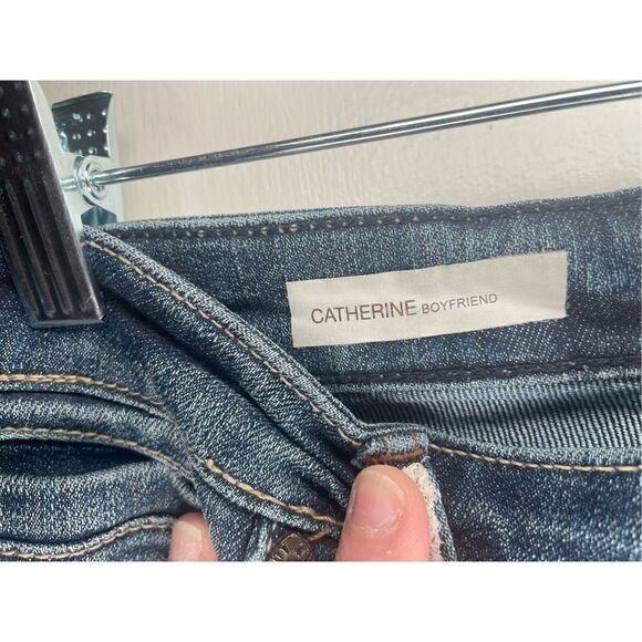 Kut from the Kloth Catherine Boyfriend boho jeans with patch details size 8 - Picture 3 of 16